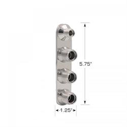 4-Way Bulkhead Plate and Fitting Kit for Heat and A/C, Inline