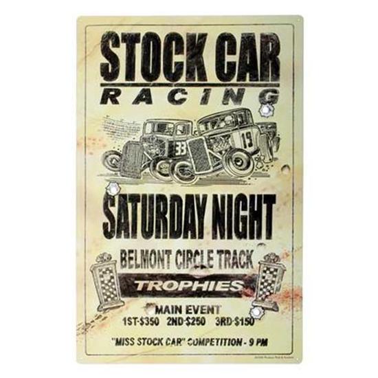 Stock Car Racing Metal Sign
