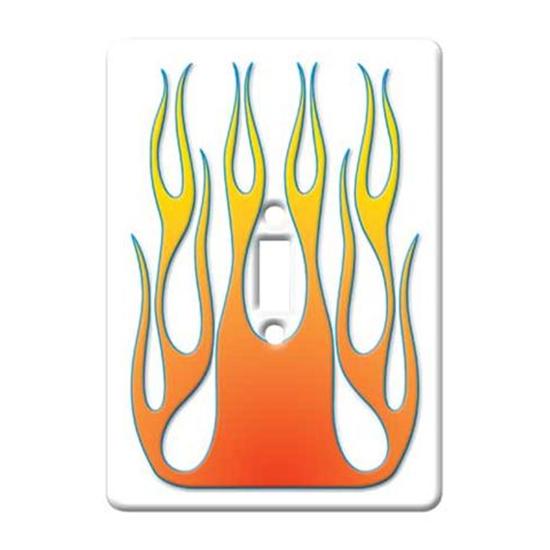 Garage Sale - Flamed White Light Switch Plate