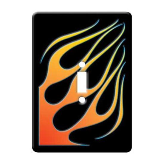 Angled Flamed Light Switch Plate