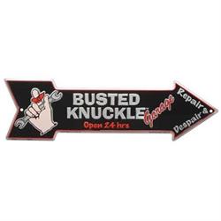 Busted Knuckle Arrow Metal Sign