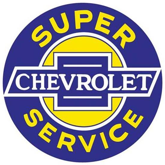 Chevy Super Service Metal Sign