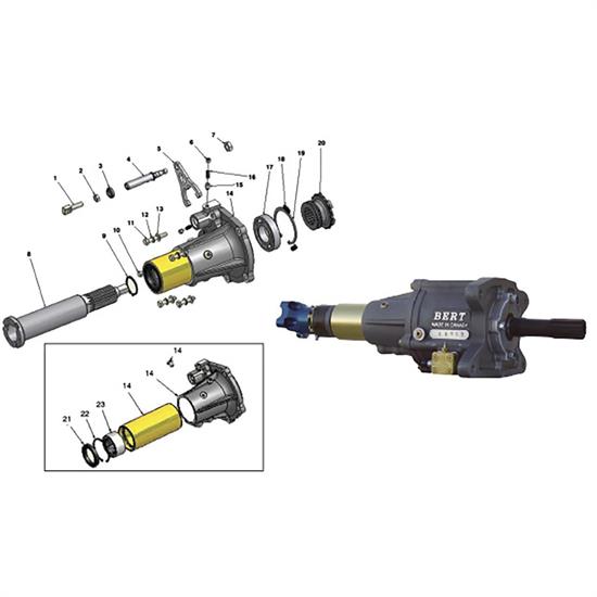 Bert Transmission SG-1502 Ball Spline Output Shaft