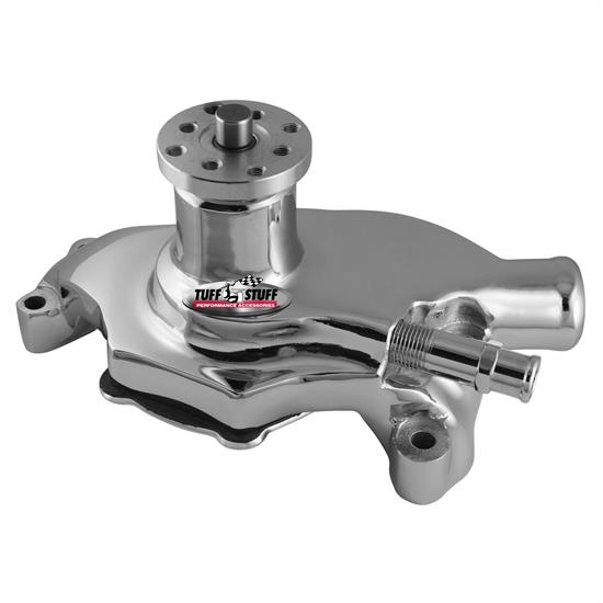 Tuff Stuff 1354NAREV GM SBC Water Pump, Chrome