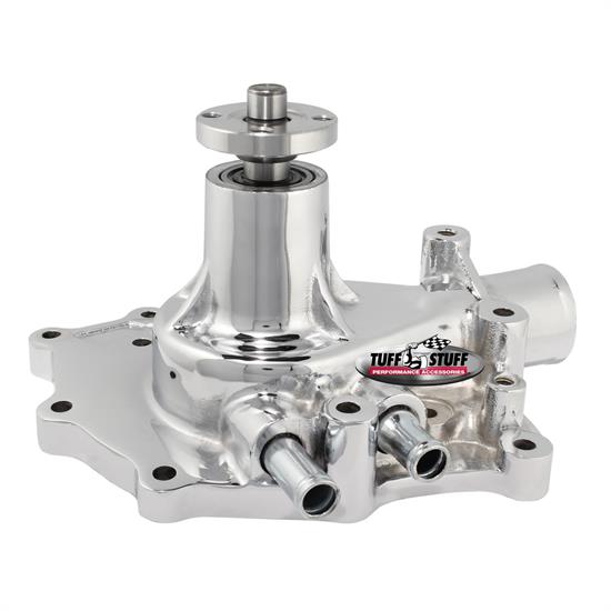 Tuff Stuff 1432B Ford Aluminum Water Pump, Pass. Side Inlet, Chr