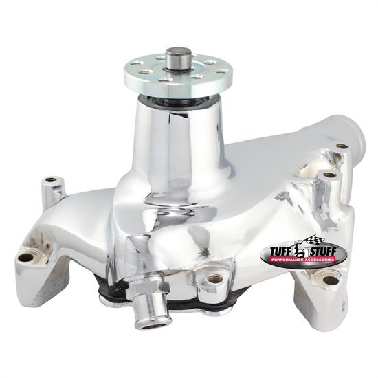 Tuff Stuff 1449NBREV SBC Supercool Long Aluminum Water Pump, Chr