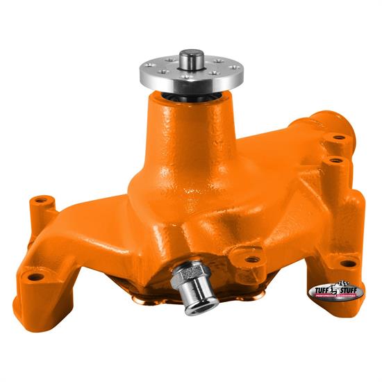 Tuff Stuff 1449NCORANGE SBC Long Aluminum Water Pump, Orange
