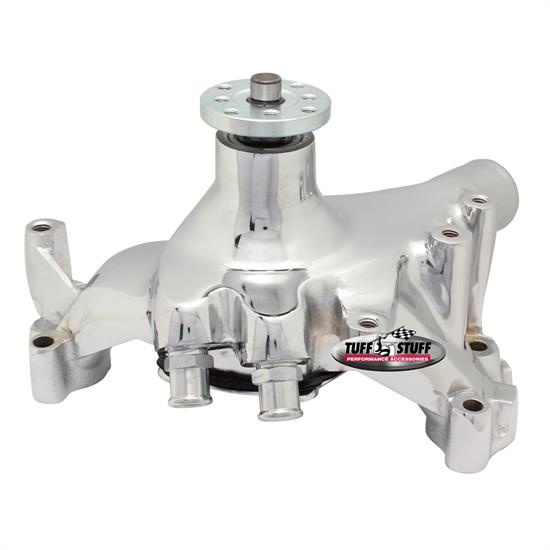Tuff Stuff 1461NBREV BBC Supercool Long Aluminum Water Pump, Chr