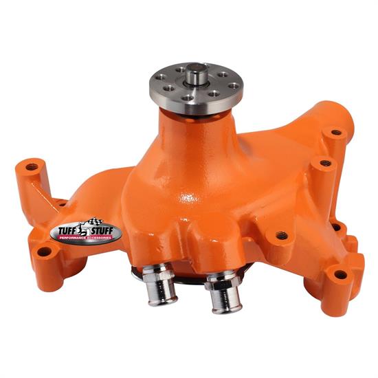 Tuff Stuff 1461NCORANGE BBC Long Aluminum Water Pump, Ora