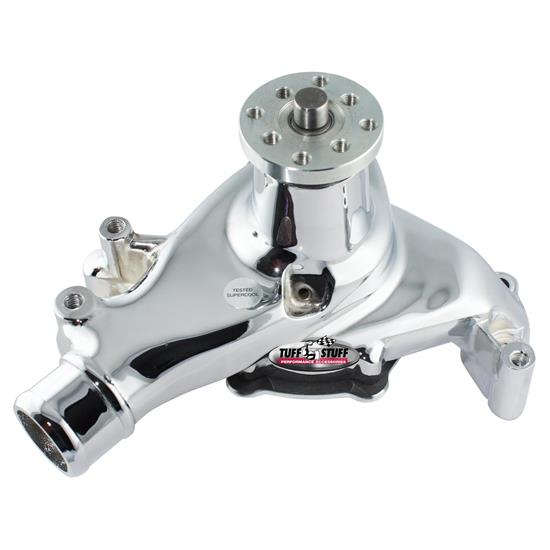 Tuff Stuff 1511NAREV SBC Platinum Supercool Long Water Pump, Chr
