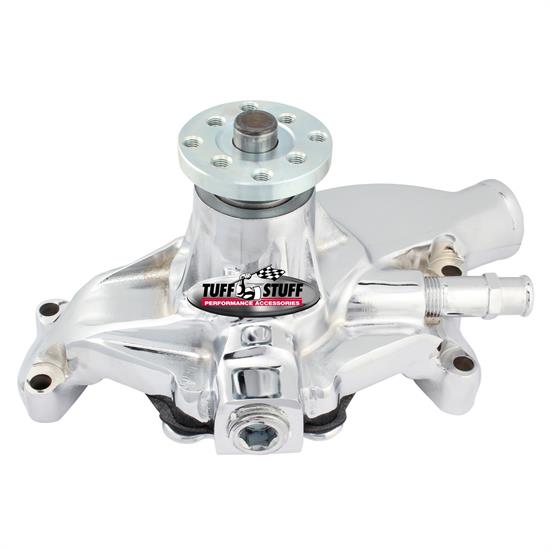 Tuff Stuff 1534NAREV Corvette Water Pump, SBC, 1972-82, Chrome