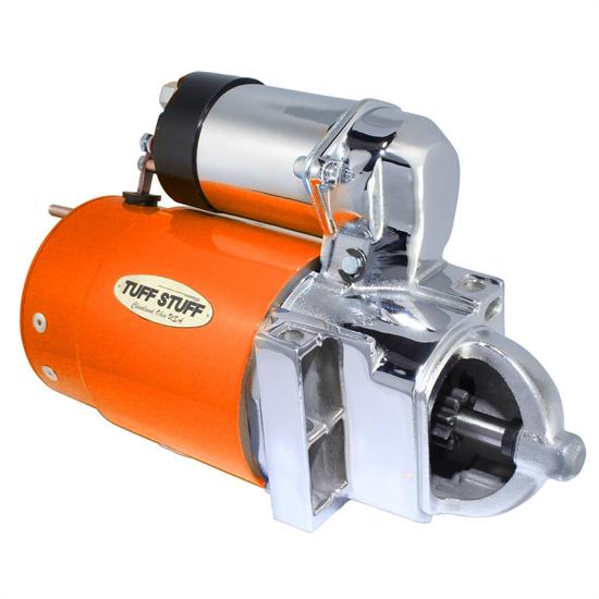 Tuff Stuff 3510BORANGE Chevy Starter, Staggered, Orange W/Chrome
