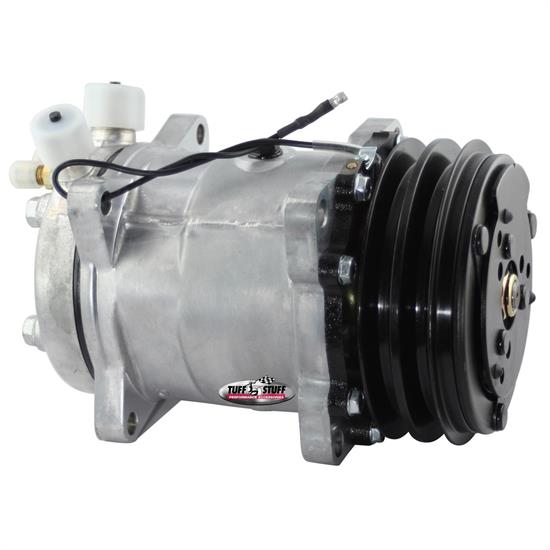 Tuff Stuff 4505NCDP A/C Compressor Sanden 508, 2 Groove, Chrome