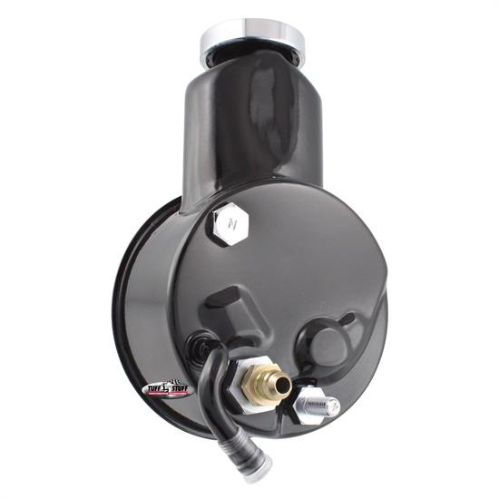 Tuff Stuff 6191B Saginaw Power Steering Pump, Keyed Shaft, Black