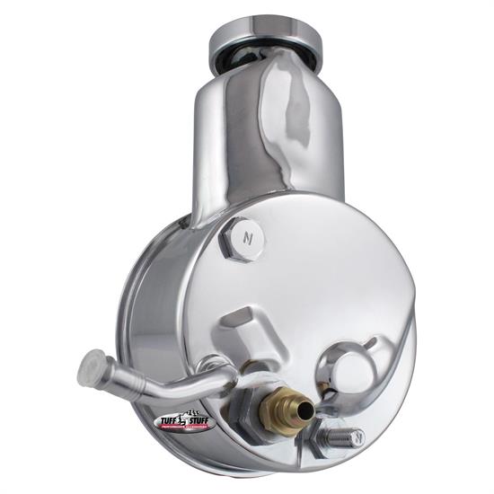 Tuff Stuff 6193A Saginaw Power Steering Pump, Keyed Shaft, Chrome
