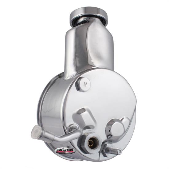 Tuff Stuff 6194A Saginaw Power Steering Pump, Keyed Shaft, Chrome