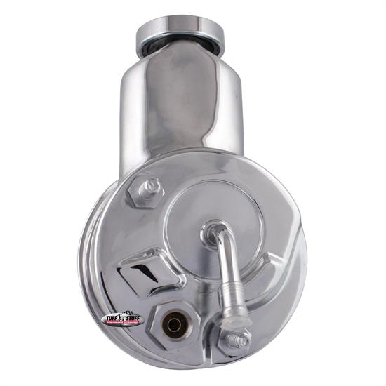 Tuff Stuff 6196A Saginaw Power Steering Pump, Keyed Shaft, Chrome