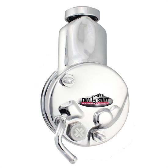 Tuff Stuff 6199A Saginaw Power Steering Pump, Keyed, Chrome