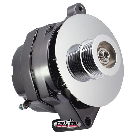 Tuff Stuff Ford Alternator, 100 Amp, 1-Wire, Black Chrome