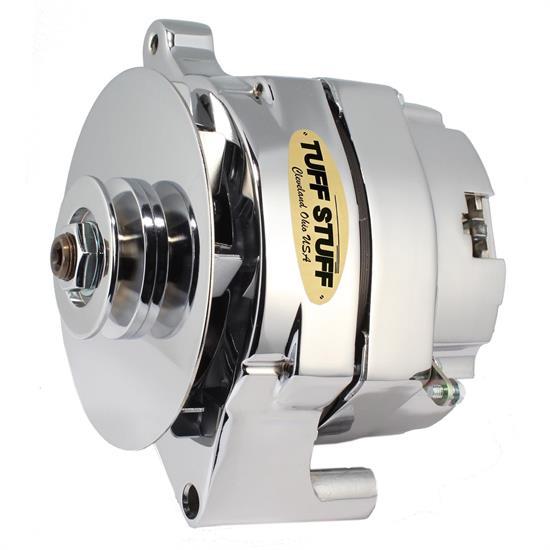 Tuff Stuff 7078NCP Ford Alternator, 100 Amp, Polished Aluminum