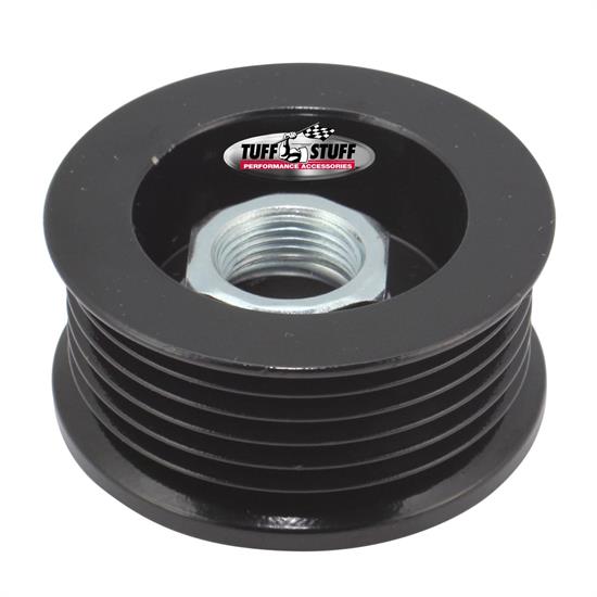 Tuff Stuff 7610AB Stealth Black Alternator Pulley, 6 Groove
