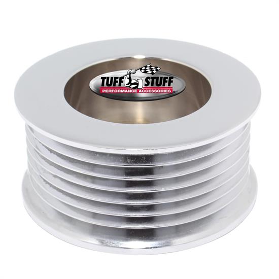Tuff Stuff 7610C Chrome Alternator Pulley, 7 Groove
