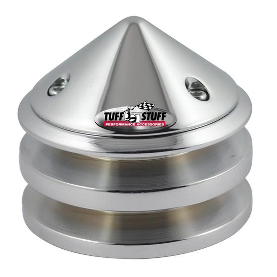 Tuff Stuff 7651B 2 Groove Pulley And Bullet Cover, Polished