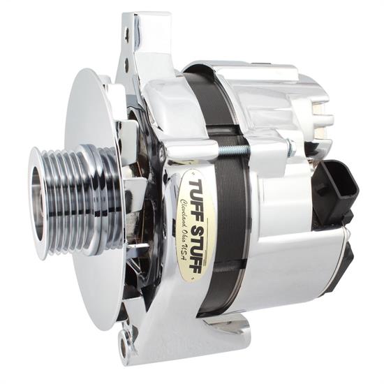 Tuff Stuff 7716AP 5.0L Ford Alternator, 75 Amp, Polished Aluminum