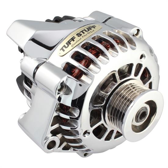 Tuff Stuff 8206NCP GM Truck Alternator, 175 Amp, 1-Wire, Polished