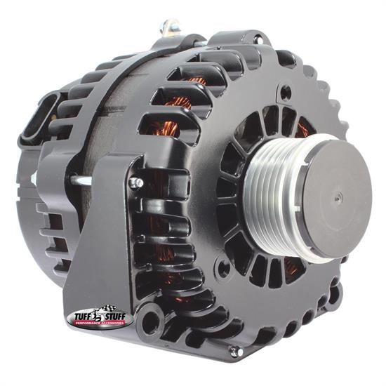 Tuff Stuff 8299F GM 6 Groove Alternator, 230 Amp, Stealth Black