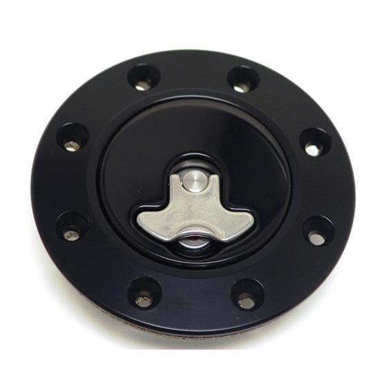 RideTech 81000040 Billet Locking Gas Cap Kit, 62-67 Nova, Black