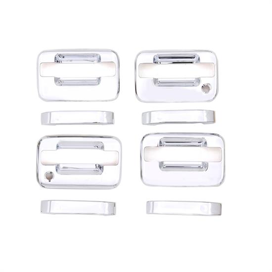 AVS 685102 Chrome Door Handle Cover 4pc w/RH Keyhole, 04-14 F-150