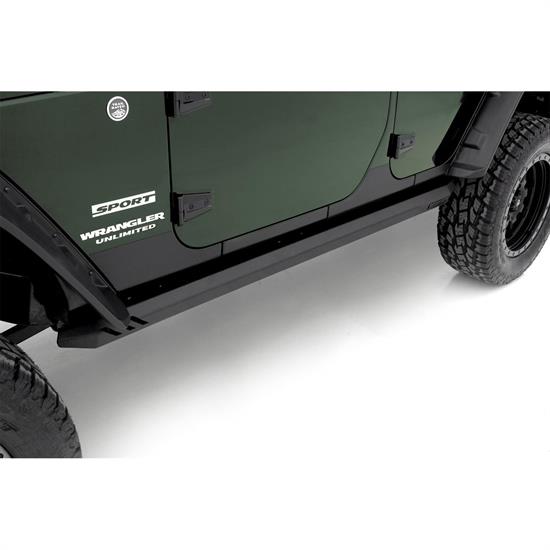 LUND 26410026 Rock Rail Nerf Bar Black, 2007-17 Jeep Wrangler