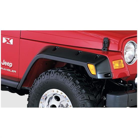 Bushwacker 10043-07 Pocket Style Fender Flares Front 97-06 Tj