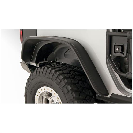 Bushwacker 10052-07 Flat Style Fender Flares Rear 07-17 Wrangler