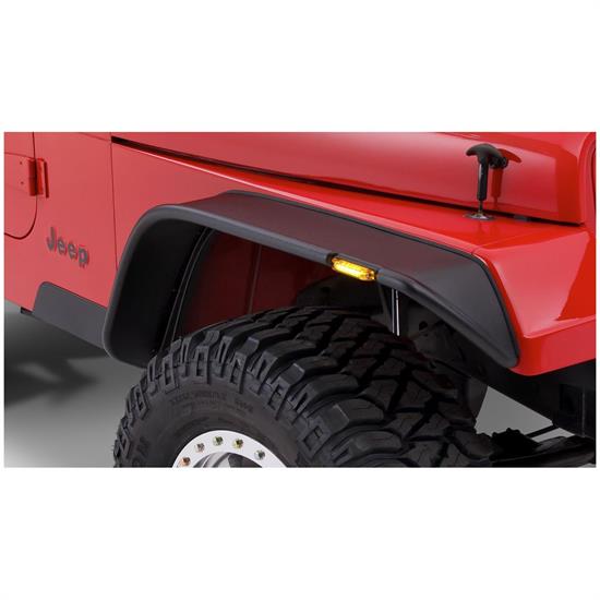Bushwacker 10067-07 Flat Style Fender Flares Front 87-95 Wrangler