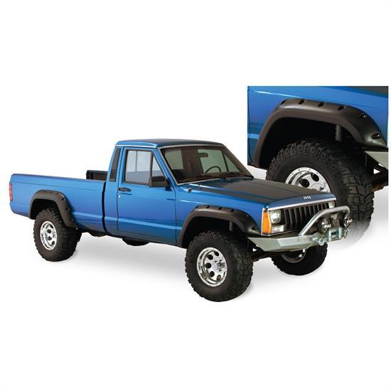 Bushwacker 10912-07 Cut-Out Fender Flares F/R 4pc, 84-01 Cherokee