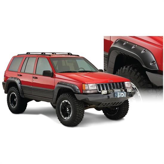 Bushwacker 10916-07 Cut-Out Fender Flares F/R 4pc, Grand Cherokee