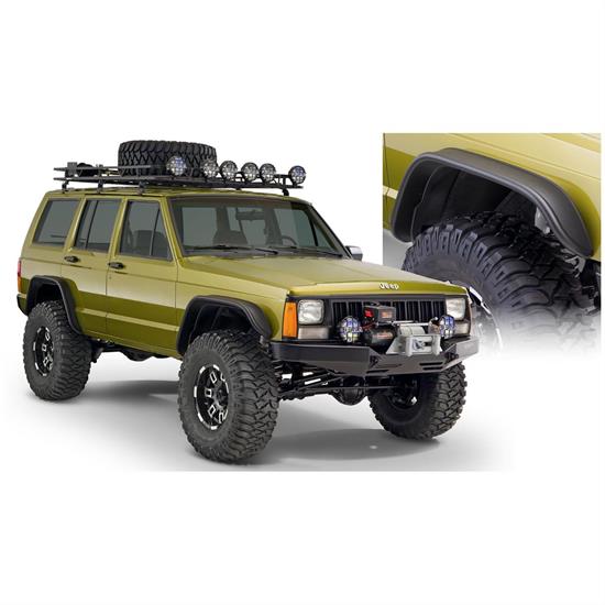 Bushwacker 10922-07 Flat Style Fender Flares F/R 84-01 Cherokee