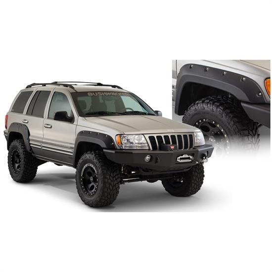 Bushwacker 10926-07 Cut-Out Fender Flares F/R 4pc, Grand Cherokee