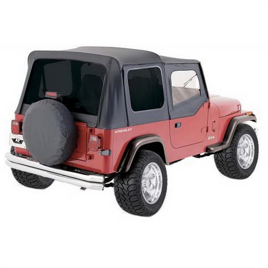 Rampage 68115 Complete Soft Top Soft Upper Doors, Jeep Wrangler