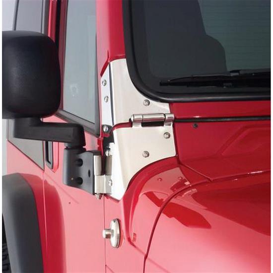 Rampage 7403 Windshield Hinge Stainless Pair, CJ5/CJ7/Wrangler