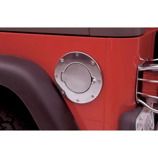 Rampage 75000 Billet Fuel Door Cover Non-Locking Tj/Wrangler