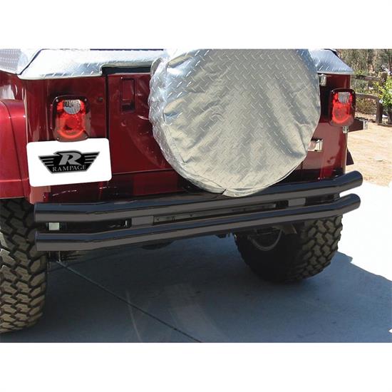 Rampage 7649 Double Tube Bumper-Front Or Rear w/o Hoop Wrangler