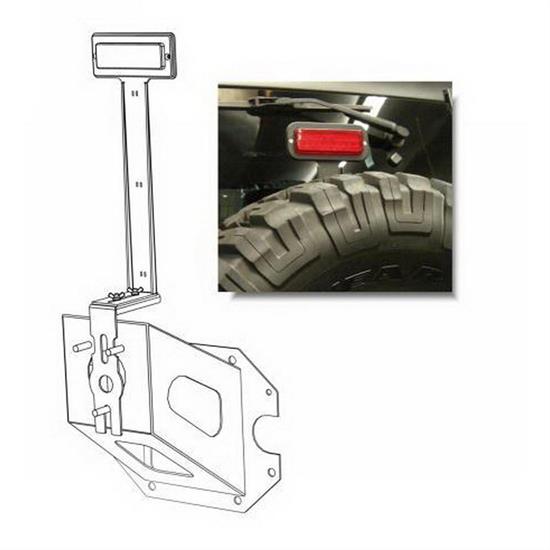 Rampage 86615 Third Brake Light Universal-Adjustable Frame/Light