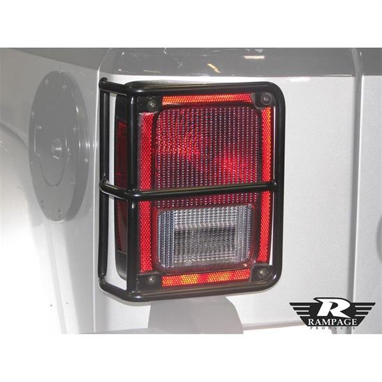 Rampage 88660 Tail Light Guards Black Pair, Wrangler