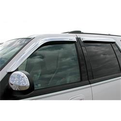Stampede 6140-8 Tape-Onz Sidewind Deflector. Chrome, Ford/Lincoln