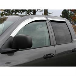 Stampede 6222-8 Tape-Onz Sidewind Deflector 4 pc. Chrome, Dodge