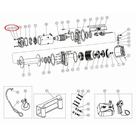 Smittybilt 97412-15 Long Bolt Hdw Set