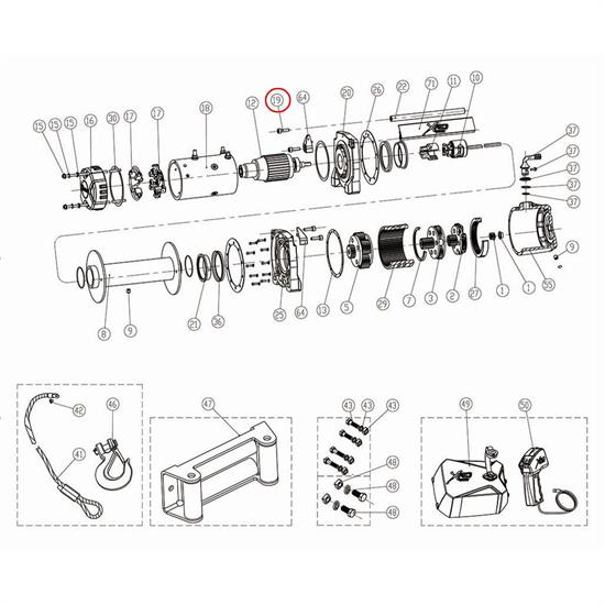 Smittybilt 97495-19 Tie Rod Bolt